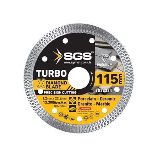 SGS Turbo Elmas Hassas Kesici Testere 115*1,2 Mm