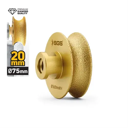 Vakum Elmas Taşlama Diski Tam Profil 75X20 Mm