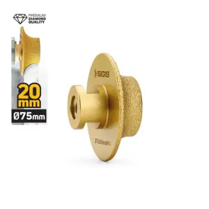 Vakum Elmas Taşlama Diski Balık Sırtı 75X20 Mm