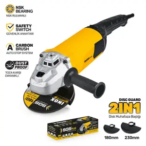 Endüstriyel Taşlama Makinası 3000 Watt 180-230 Mm