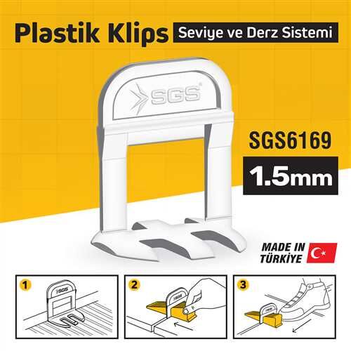 SGS 1,5 Mm Derz Seviye Tespit Klipsi (Pk/100 Adet)