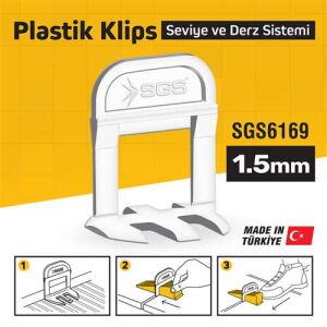 SGS 1,5 Mm Derz Seviye Tespit Klipsi (Pk/100 Adet)