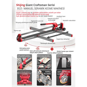SHIJING Tools 3025-1200 Manuel Seramik Kesme Makinesi