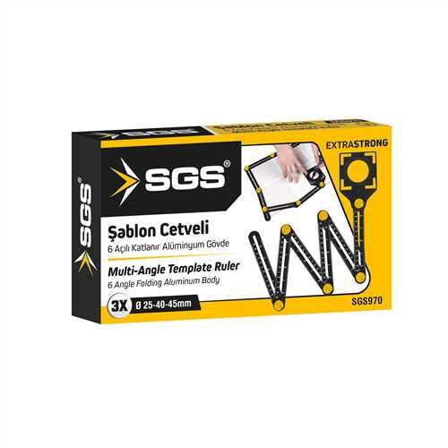SGS 6 Açılı Şablon Cetveli Yılan Gönye
