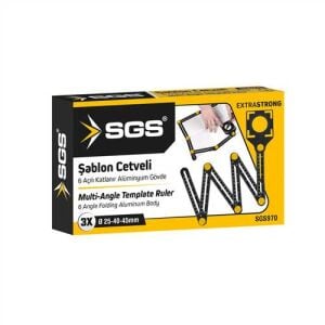 SGS 6 Açılı Şablon Cetveli Yılan Gönye