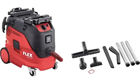 FLEX VCE 33 L AC-Set Otomatik Filtre Temizlemeli Şantiye Süpürgesi