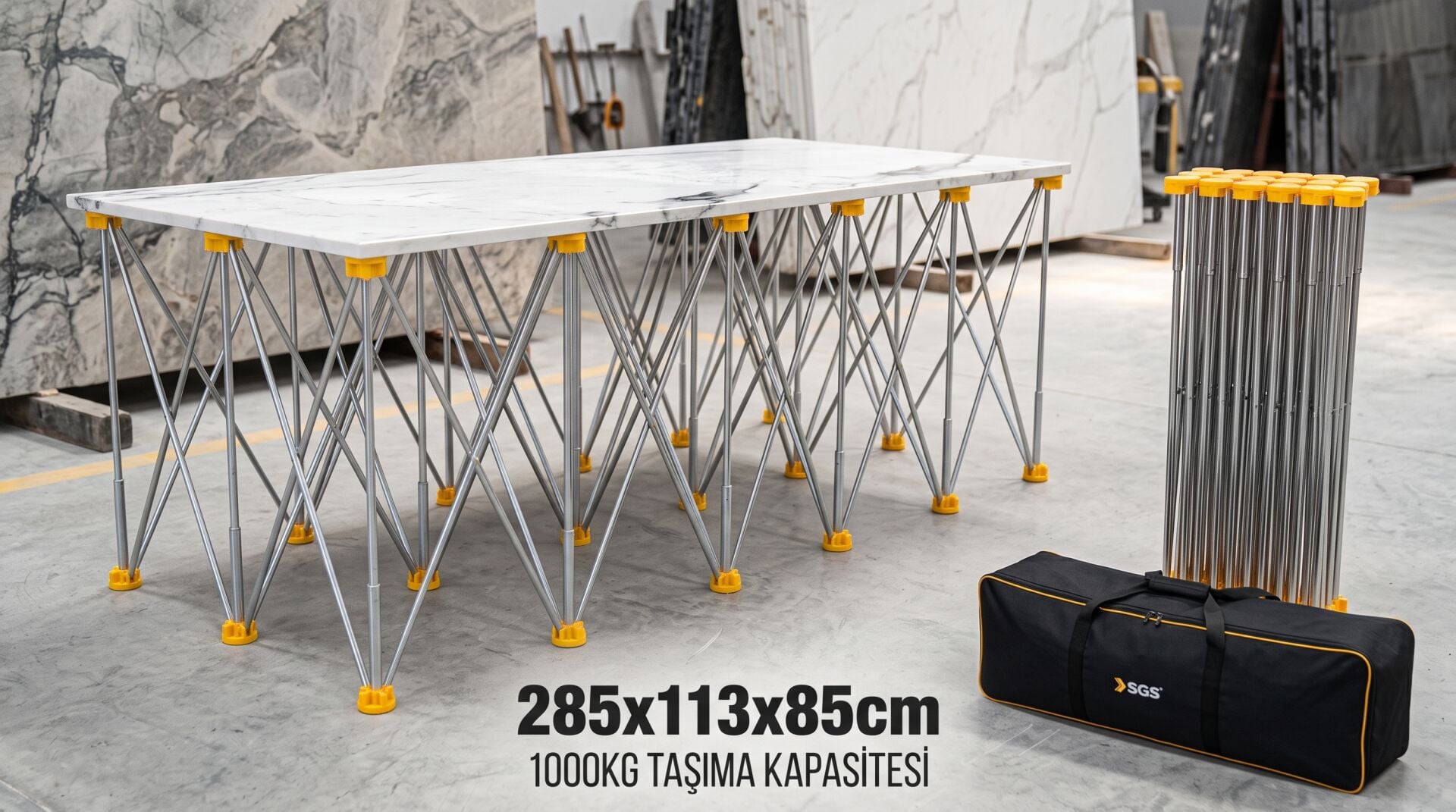 SGS Katlanabilir Çalışma Tezgâhı 285 × 113 × 85 cm