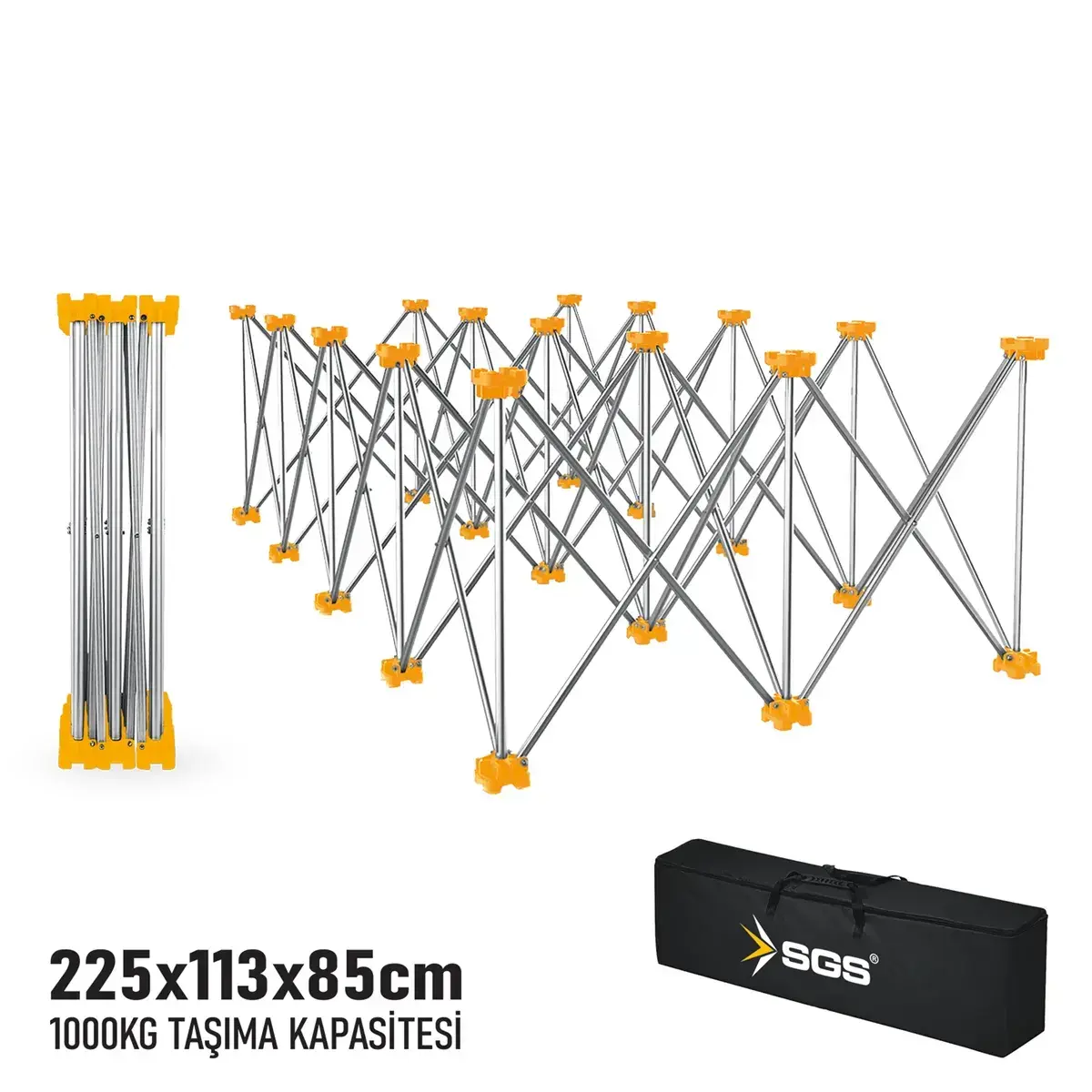 SGS Katlanabilir Çalışma Tezgâhı 225 × 113 × 85 cm