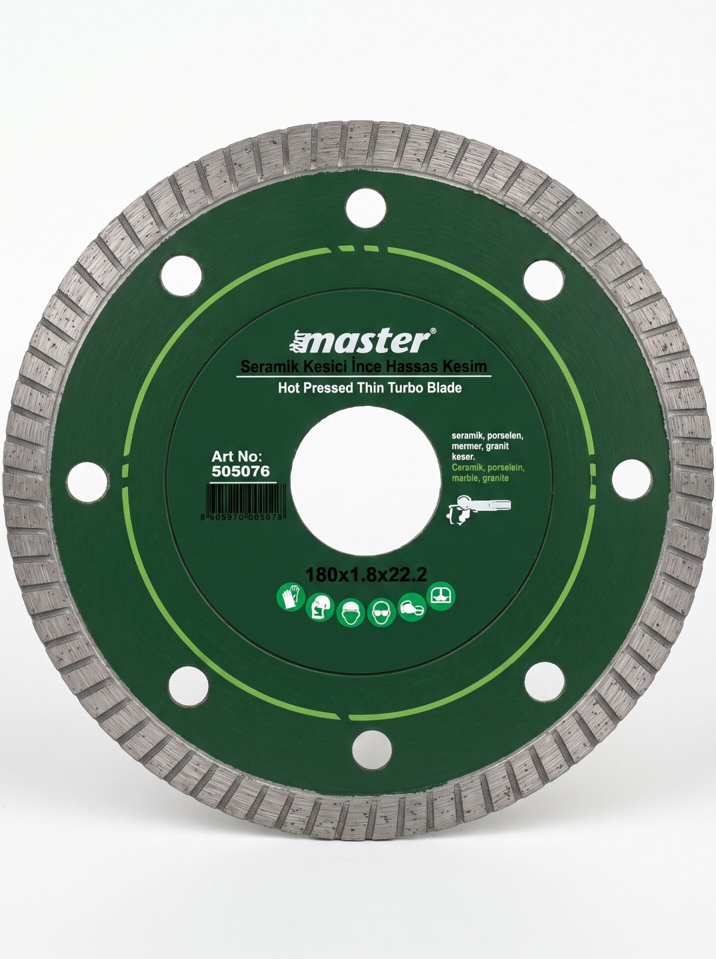 Master 115 Mm Seramik Kesici Elmas Testere - Yeşil