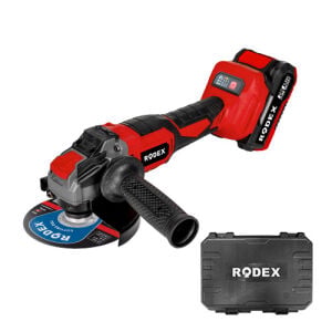 RODEX A.k.avuç Taşlama 100/115/125 mm 0-8500 RPM 2 X LI-ION 20V/4.0Ah BMC