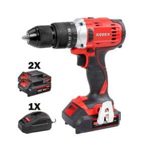 RODEX A.matkap Darbeli 13MM 50NM 2 Vites 20V 2X20V 2.0Ah Çantalı Aksesuarlı