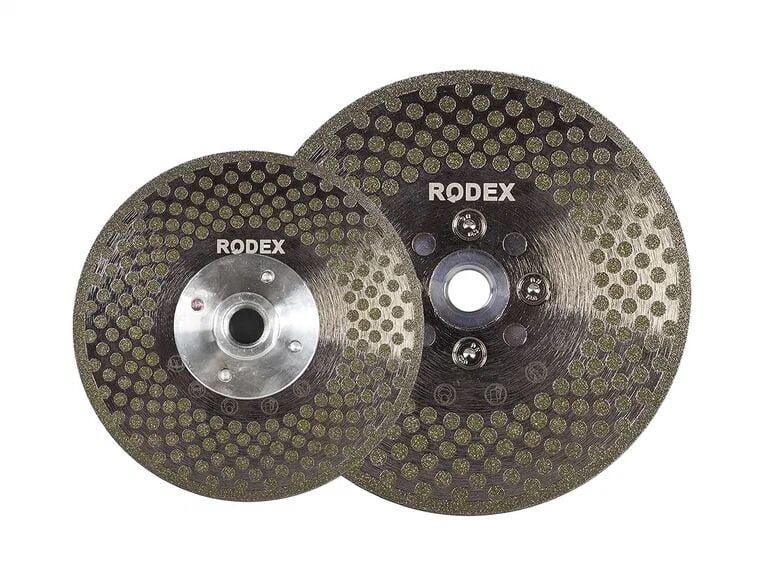 RODEX Çift Tarafı Elektrolizle Kaplı Elmas Testere 115MM Flanşlı (6/10/60)
