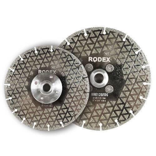 RODEX Çift Tarafı Elektrolizle Kaplı Soketli Elmas Testere 115MM Flanşlı (6/10/60)