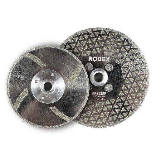 RODEX Tek Tarafı Elektrolizle Kaplı Elmas Testere 125MM Flanşlı (6/10/60)
