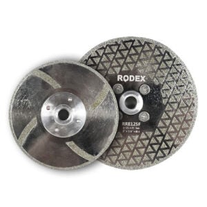 RODEX Tek Tarafı Elektrolizle Kaplı Elmas Testere 125MM Flanşlı (6/10/60)