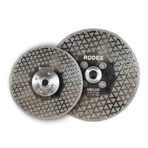 RODEX Çift Tarafı Elektrolizle Kaplı Elmas Testere 125MM Flanşlı (6/10/60)