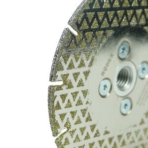 RODEX Çift Tarafı Elektrolizle Kaplı Soketli Elmas Testere 125MM Flanşlı (6/10/60)