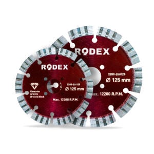 RODEX Elmas Kesme Diski Lazer Kaynaklı 115MM Turbo Segment (5/20/100)