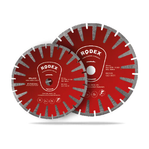 RODEX Turbo Elmas Kesme Diski 180MM Uzatılmış T Tipi Segment (5/10/50)