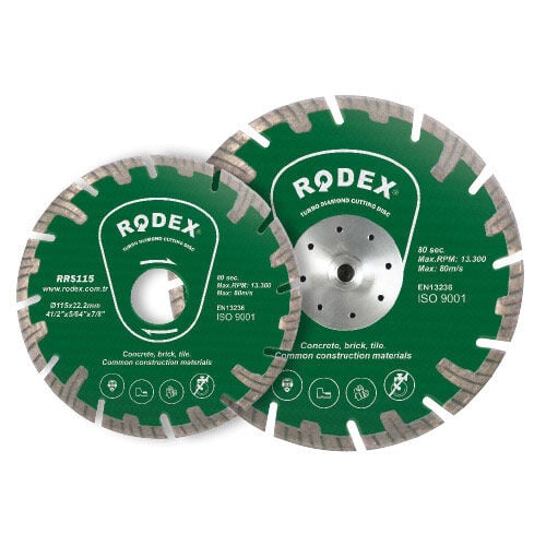 RODEX Turbo Elmas Kesme Diski 230MM Uzun Segmentli Tip (5/10/50)
