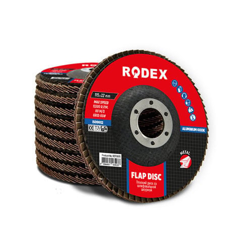 RODEX Kahverengi Aluminyum Flap Disk 115MM 100# (10/20/200)