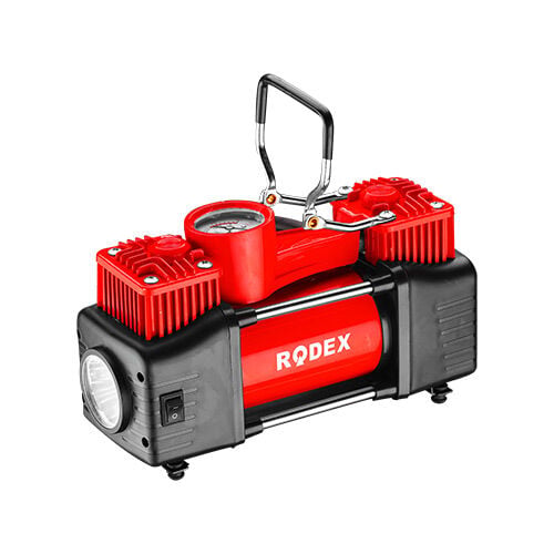 RODEX Mini Araç Hava Kompresörü Çift Pistonlu 150PSI 12V 210W
