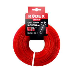 RODEX Tırpan Misinası Kırmızı Üçgen 3.3MMX15M Karton Askılı (12/120)